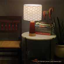 Load image into Gallery viewer, SLANT Red ~ 10" Blue Pattern Ikat (M)