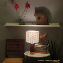 Load image into Gallery viewer, SLANT Red ~ 10" Blue Pattern Ikat (M)