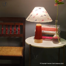 Load image into Gallery viewer, SLANT red ~ 12" Grey-Red IKAT cone