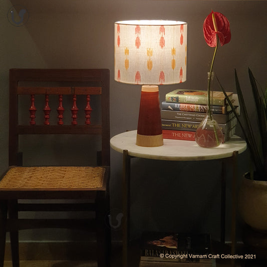 SLANT Red ~ 10" OrangeYellow Ikat (M)