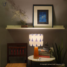 Load image into Gallery viewer, SLANT Yellow ~ 10" Blue Trikone Ikat (M)