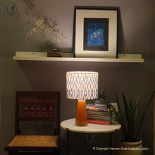 Load image into Gallery viewer, SLANT Yellow ~ 10" Uzbek Blue Ikat (M)