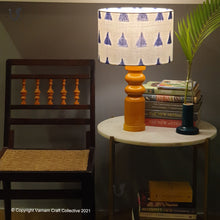 Load image into Gallery viewer, STHAMB Mustard ~ 12" Blue Trikone IKAT