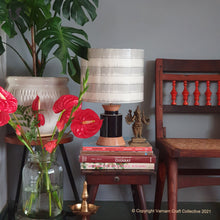 Load image into Gallery viewer, STUPA Black - 10" Black stripes ikat