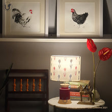 Load image into Gallery viewer, STUPA RED - 10"Grey Red arrows Ikat