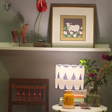 Load image into Gallery viewer, STUPA Yellow - 10" Blue trikone ikat