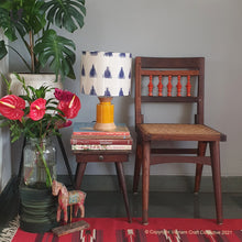 Load image into Gallery viewer, STUPA Yellow - 10" Blue trikone ikat