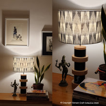Load image into Gallery viewer, DOMUS Black ~ 12&quot; black-grey IKAT
