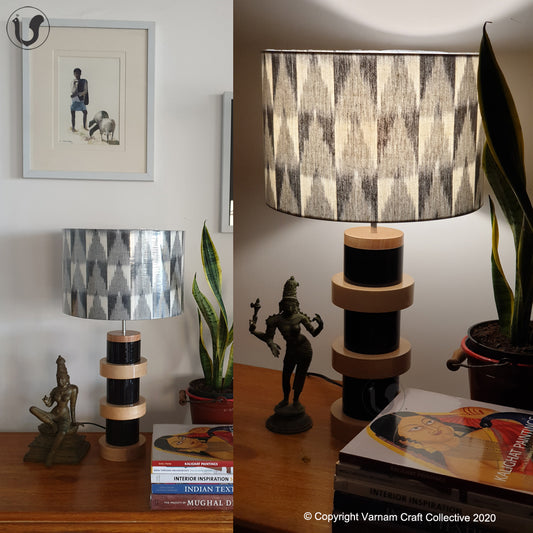 DOMUS Black ~ 12" black-grey IKAT