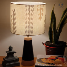 Load image into Gallery viewer, SLANT Black ~ 10" IKKAT grey brown