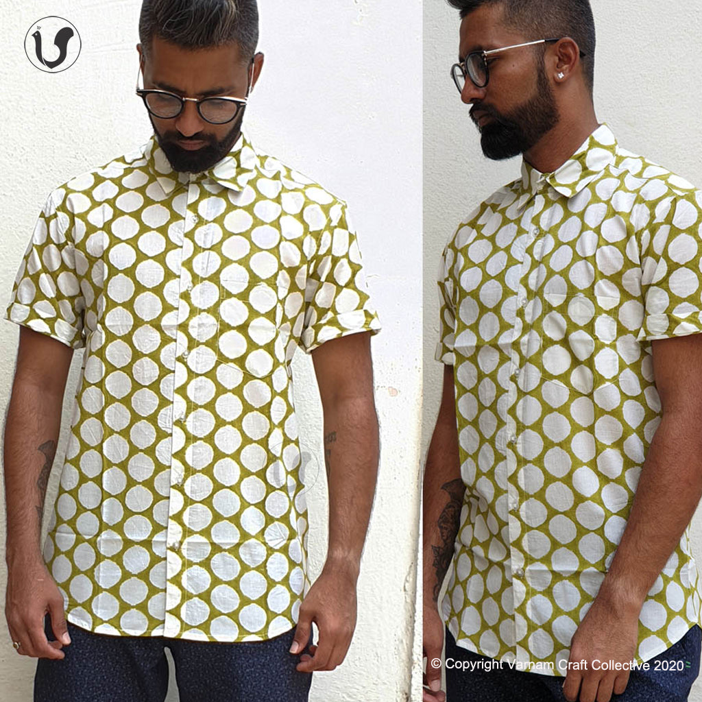 POLKA GREENS (half sleeves)