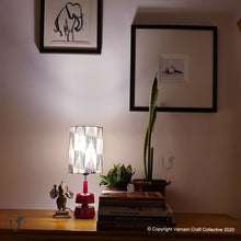 Load image into Gallery viewer, MINI TRIKONE ~ 6X8" GREY CHECKS IKAT