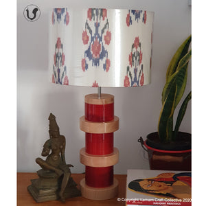 DOMUS Red ~ 12" red-blue IKAT