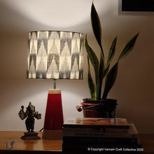 Load image into Gallery viewer, SLANT red ~10" IKKAT greyblack