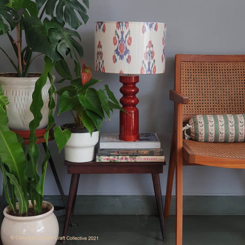 STHAMB Red ~ 12" red-blue IKAT