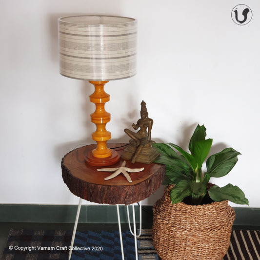 SWIRL BASE Mustard ~ 12" BLACK STRIPES DRUM