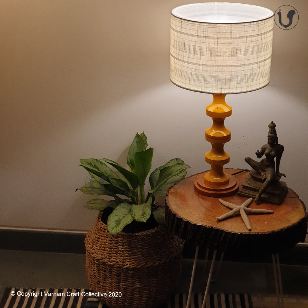 SWIRL BASE Mustard ~ 12" BLACK STRIPES DRUM