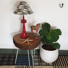 Load image into Gallery viewer, VILLAKKU BASE Red ~ Grey Checks Ikat cone