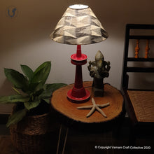 Load image into Gallery viewer, VILLAKKU BASE Red ~ Grey Checks Ikat cone