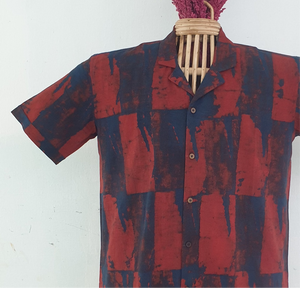 AJRAKH ART - red blue