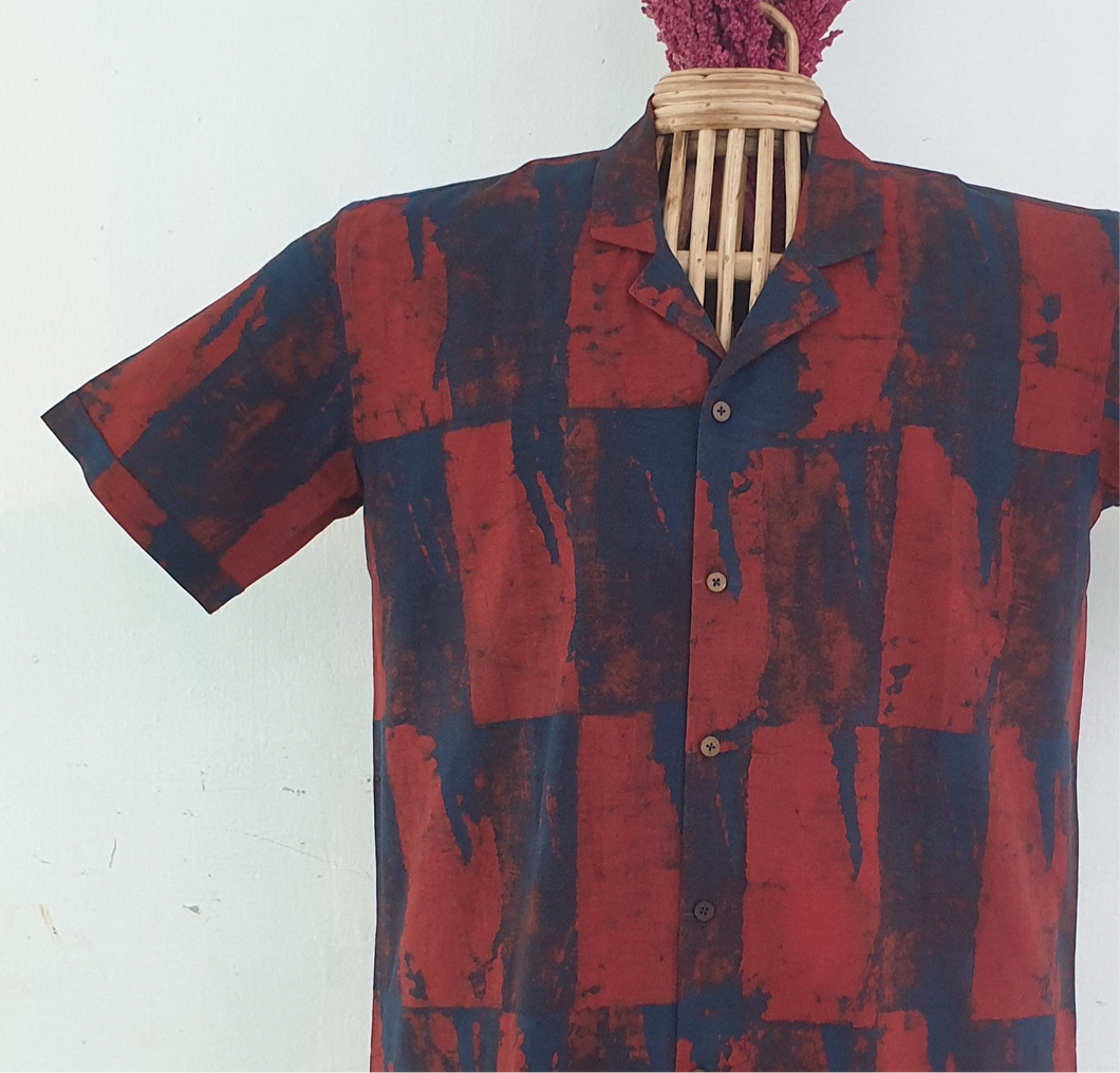 AJRAKH ART - red blue