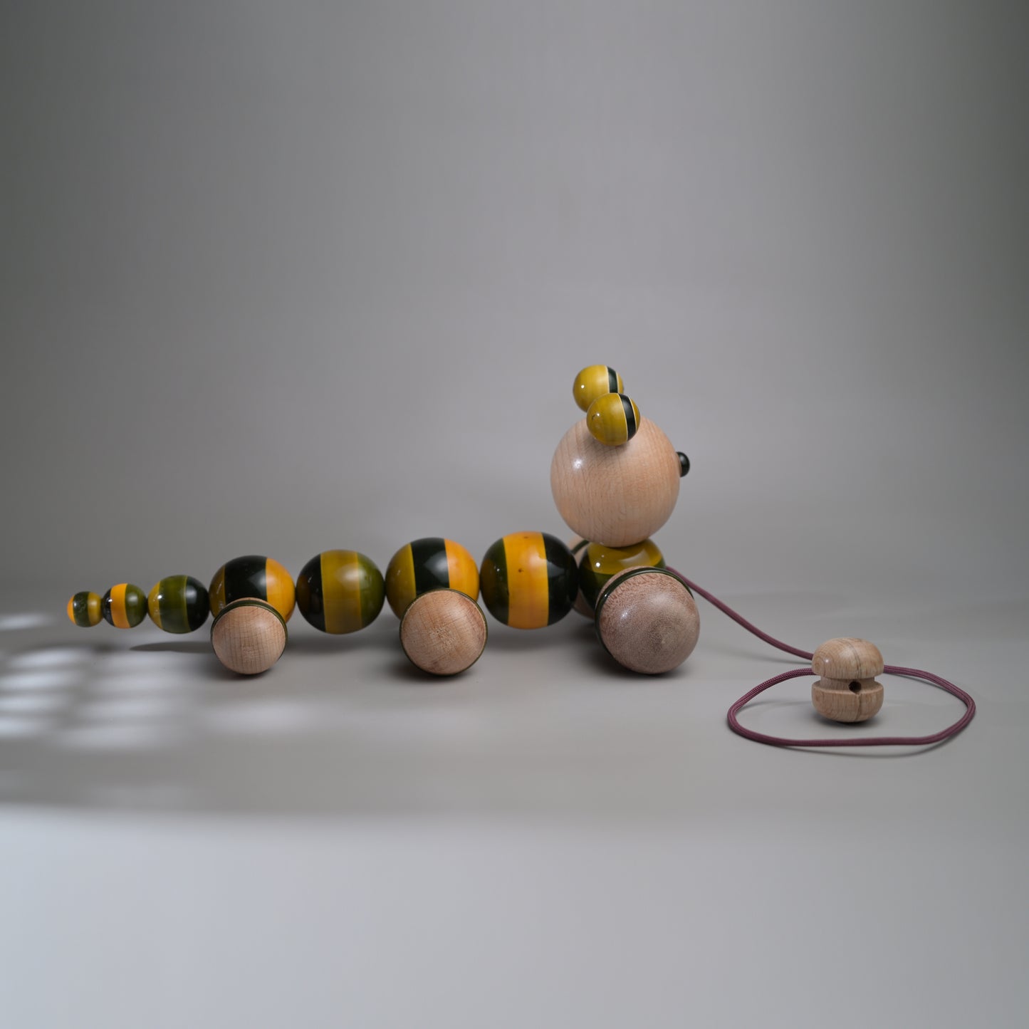 WIGGLES the caterpillar pull toy