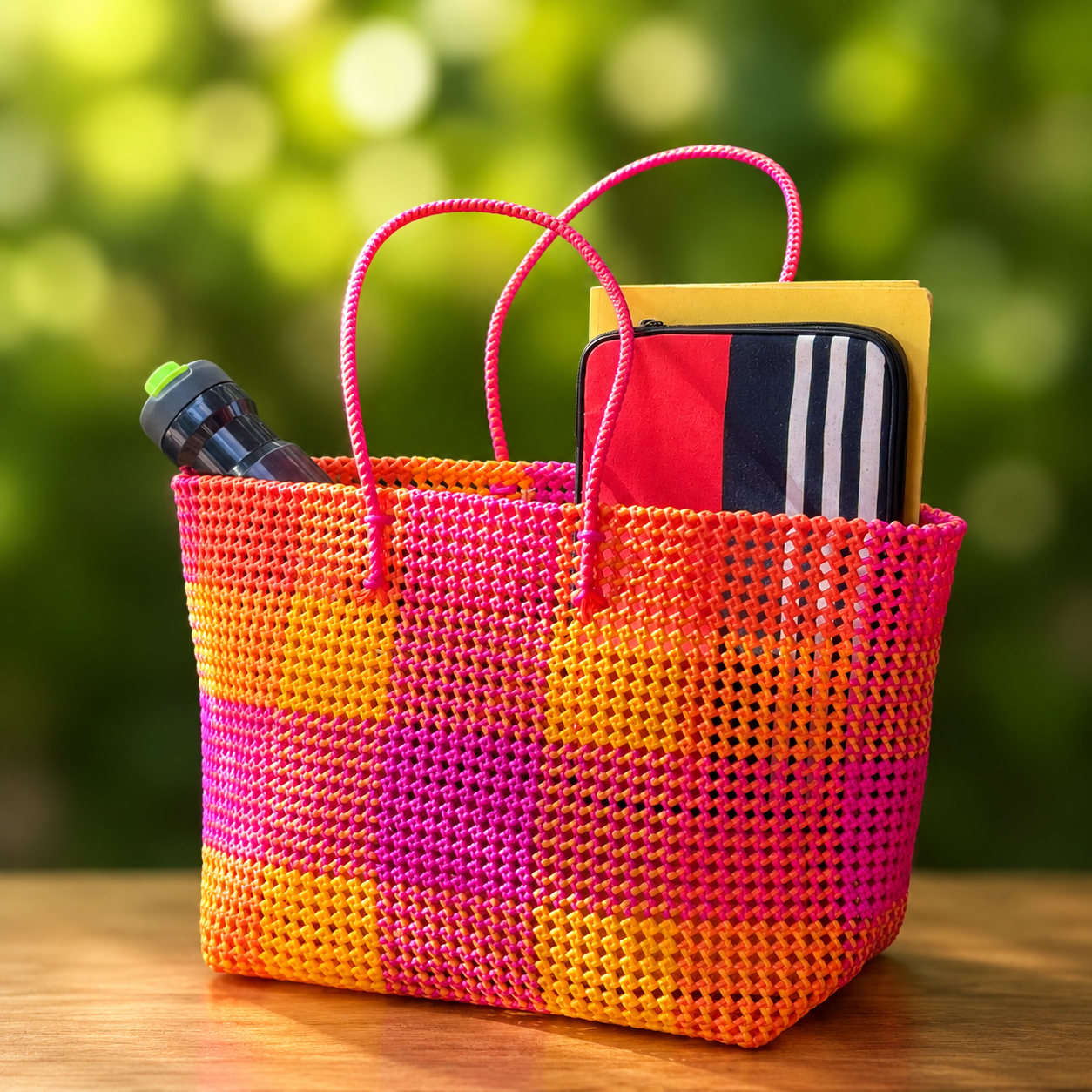 CHETTINAD MADRAS CHECKS BEACH BAGS 01