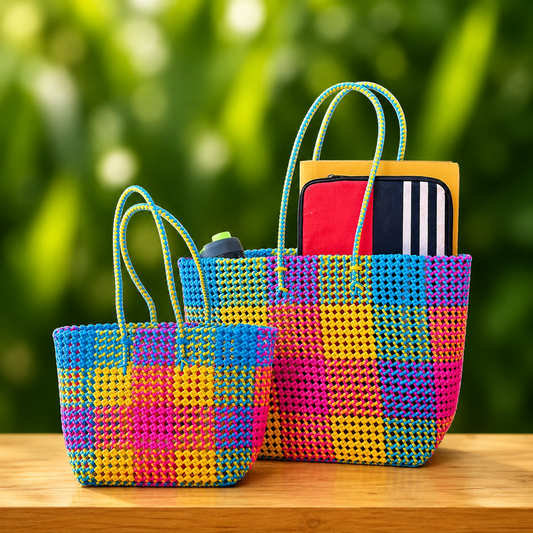 CHETTINAD MADRAS CHECKS BEACH BAGS 05