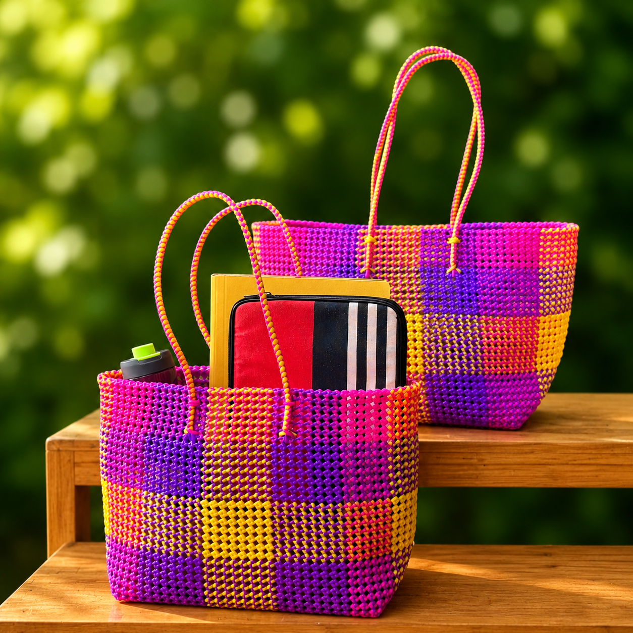 CHETTINAD MADRAS CHECKS BEACH BAGS 04