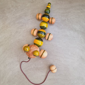 WIGGLES the caterpillar pull toy