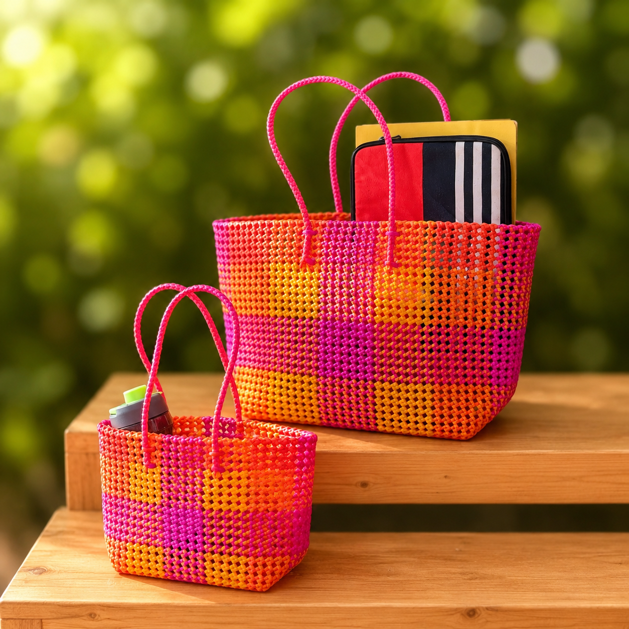 CHETTINAD MADRAS CHECKS BEACH BAGS 01
