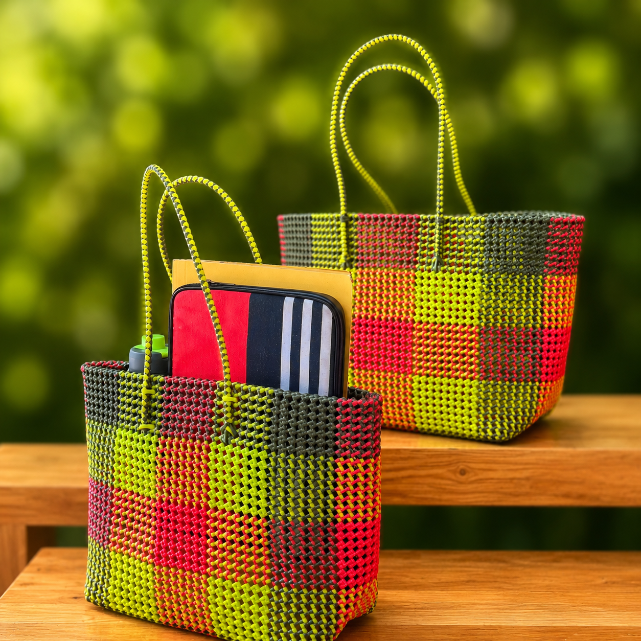 CHETTINAD MADRAS CHECKS BEACH BAGS 02