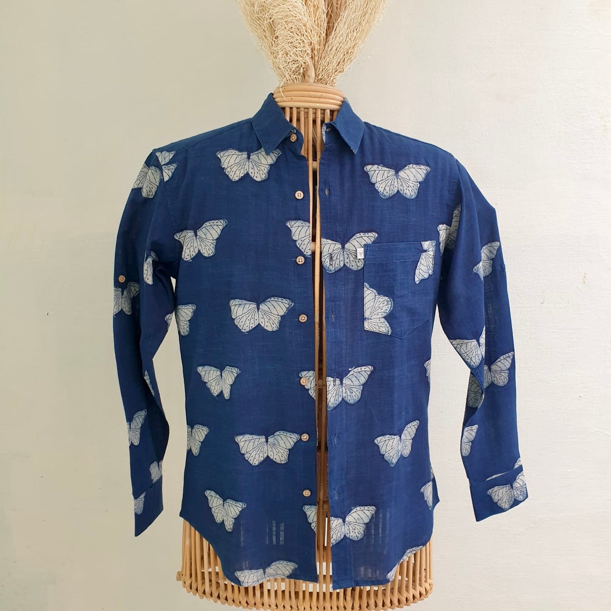 BUTTERFLIES  IN INDIGO (Full Sleeves)