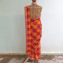 Load image into Gallery viewer, CHETTINAD CHECKS ~ red yellow
