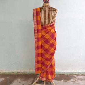 CHETTINAD CHECKS ~ red yellow