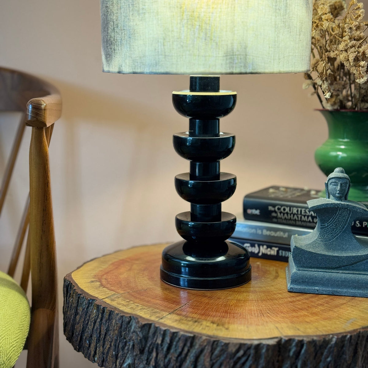 BLOOM BLACK ~ 10" BLACK SHIBORI SHADE