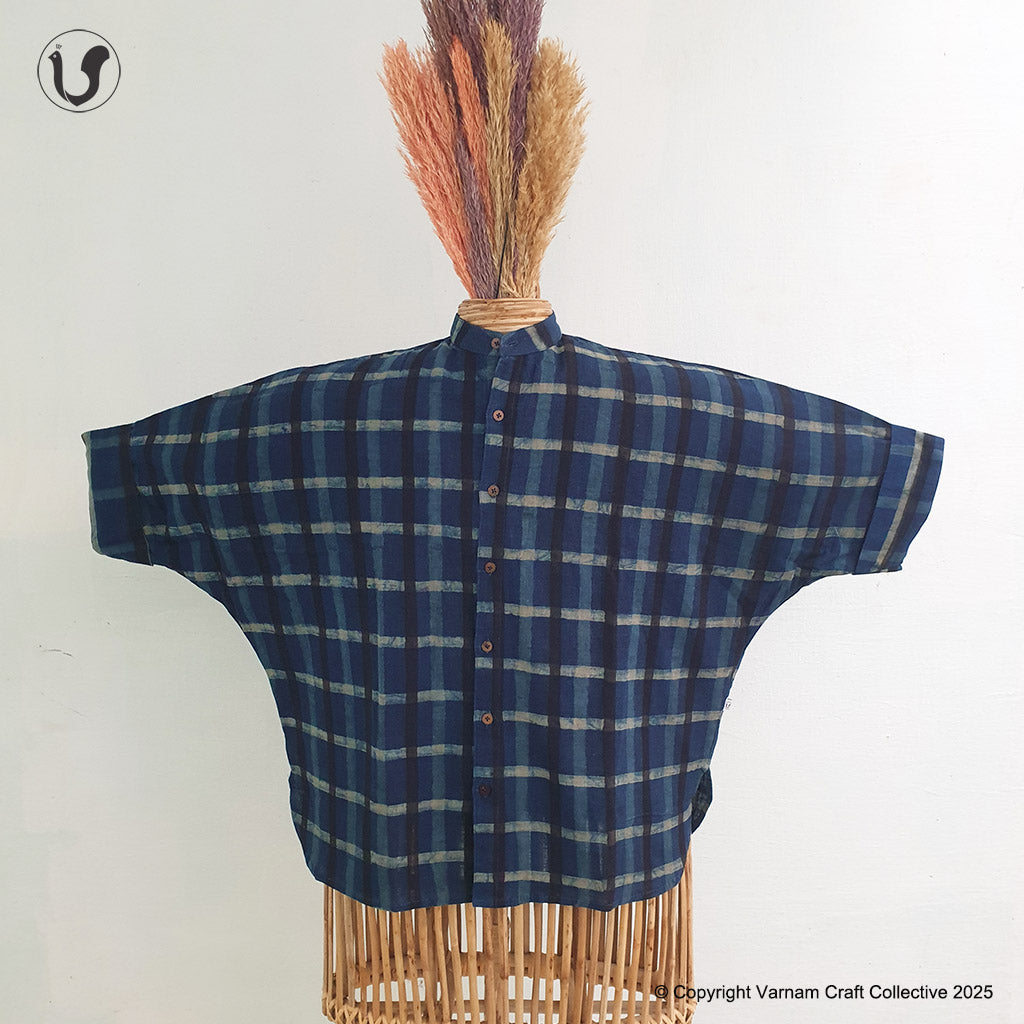 BLUE CHECKS ~ KAFTAN SHIRTS