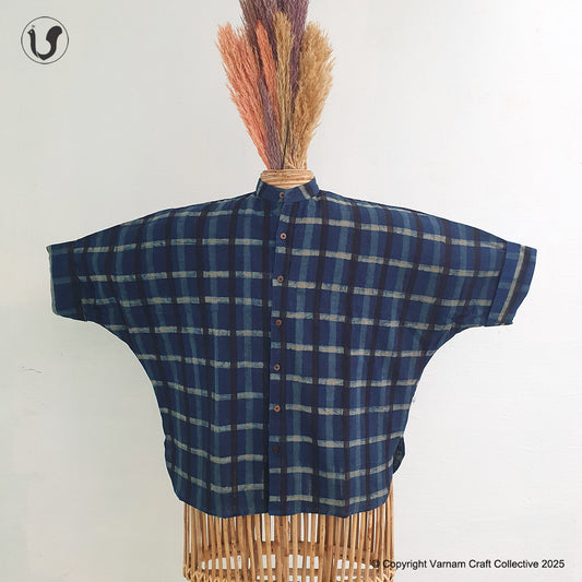 BLUE CHECKS ~ KAFTAN SHIRTS