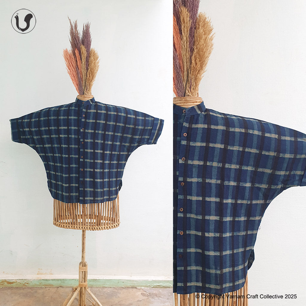 BLUE CHECKS ~ KAFTAN SHIRTS