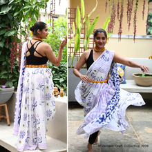 Load image into Gallery viewer, BUMBLEDORE SAREE (Violets)
