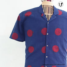 Load image into Gallery viewer, CHAND AJRAKH - polka red blues
