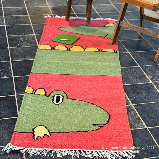 SPLIT SNAPPY 2X6 FEET PINK PUNJA DHURRIE