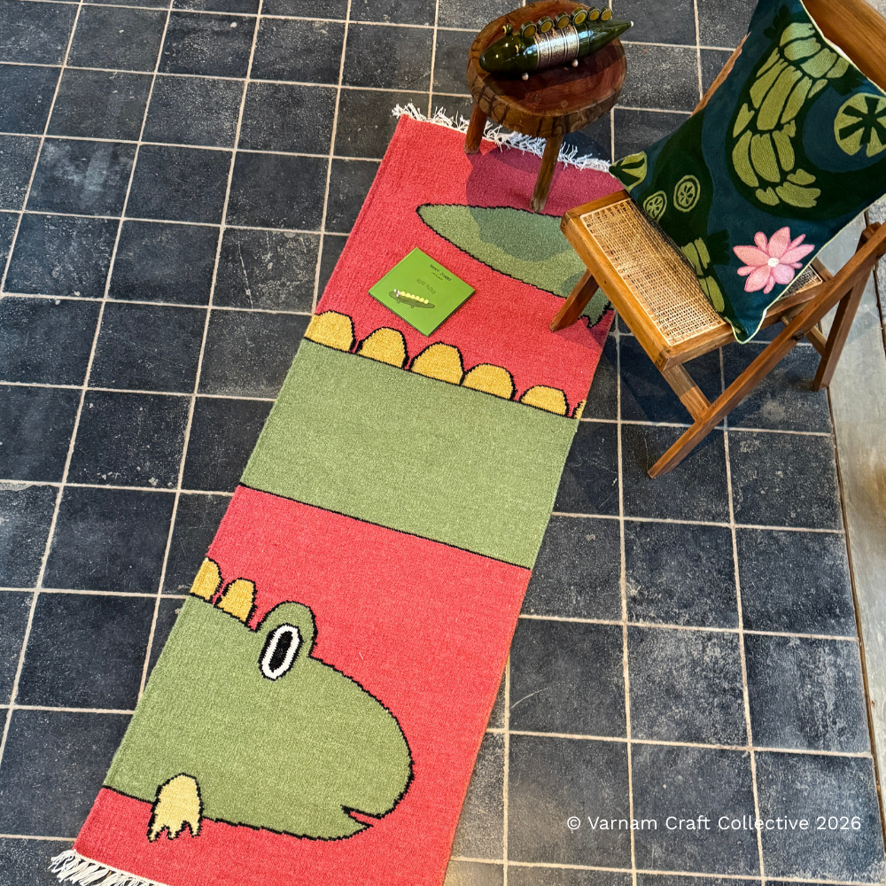 SPLIT SNAPPY PINK PUNJA DHURRIE