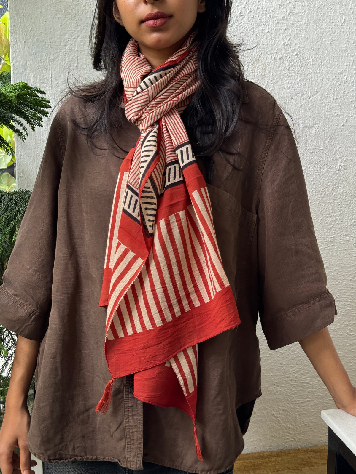 BAGRU COTTON STOLE Crisscross