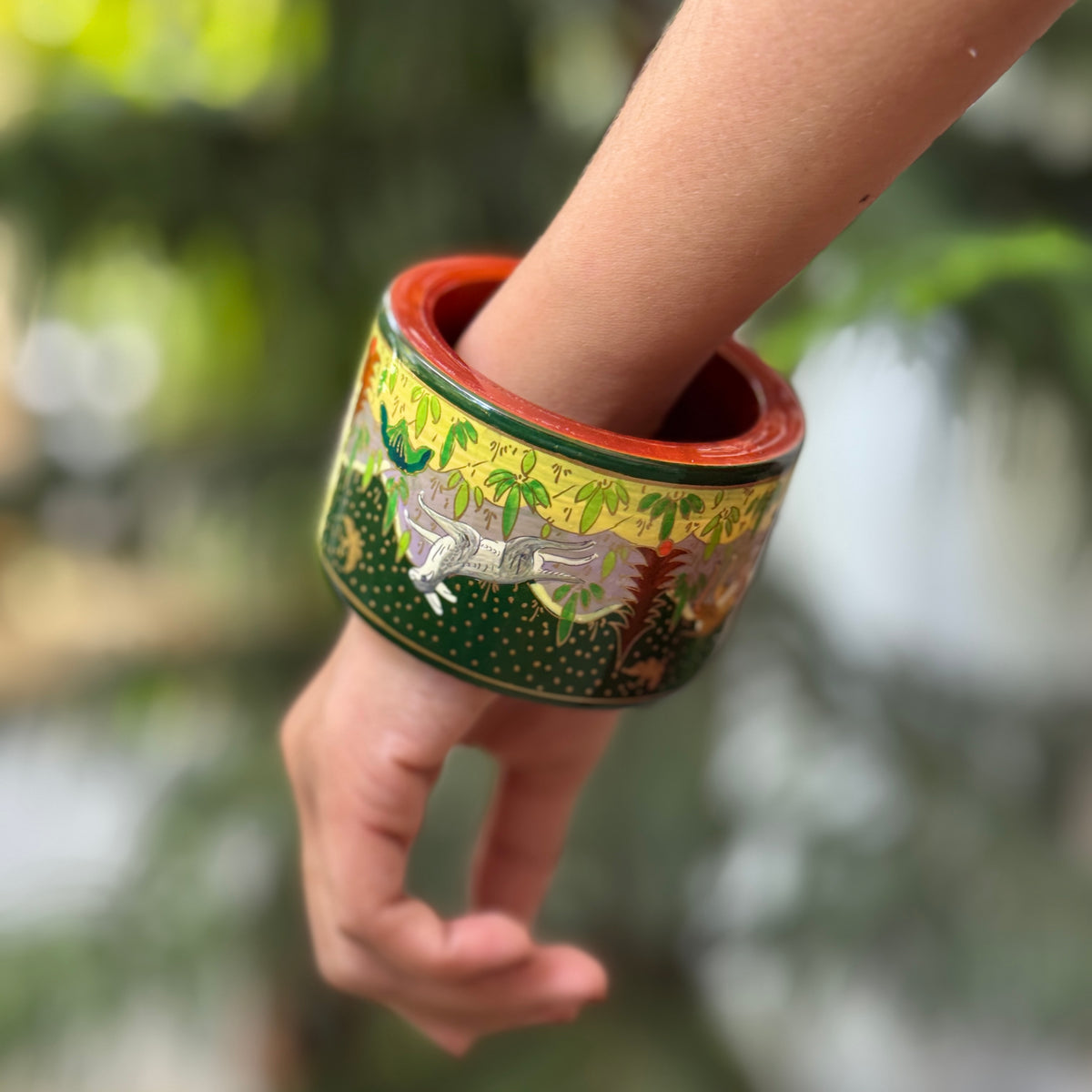 NAQQASHI DVITIYA THICK emerald green Forest/2.4