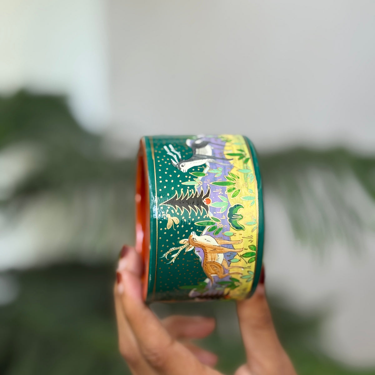 NAQQASHI DVITIYA THICK Peacock green Forest/2.4