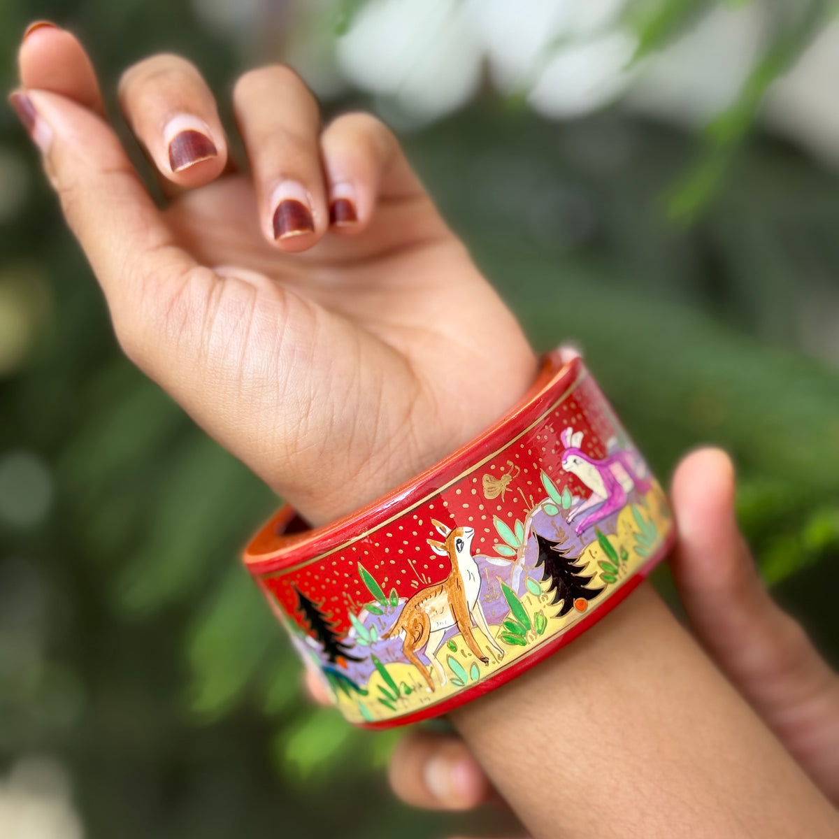 NAQQASHI DVITIYA THIN JUNGLE PEACOCK RED/2.4