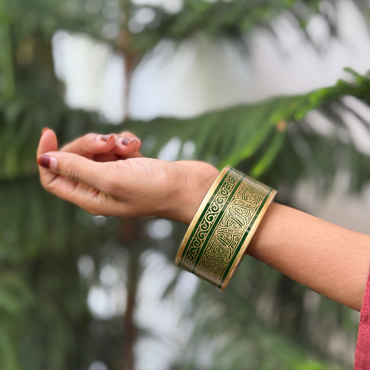 NAQQASHI DVITIYA THIN GREEN GOLD/2.4