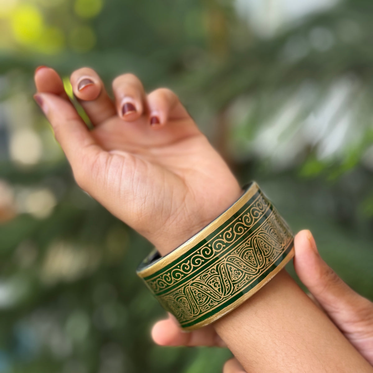NAQQASHI DVITIYA THIN GREEN GOLD/2.4