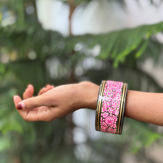 NAQQASHI DVITIYA THIN PINK FLORALS/2.4